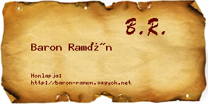 Baron Ramón névjegykártya